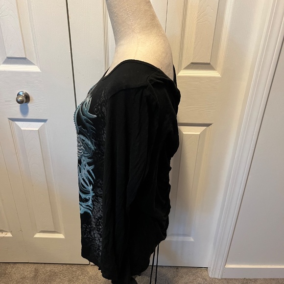 Harley-Davidson Black and Blue Long Sleeve Top - Picture 6 of 13